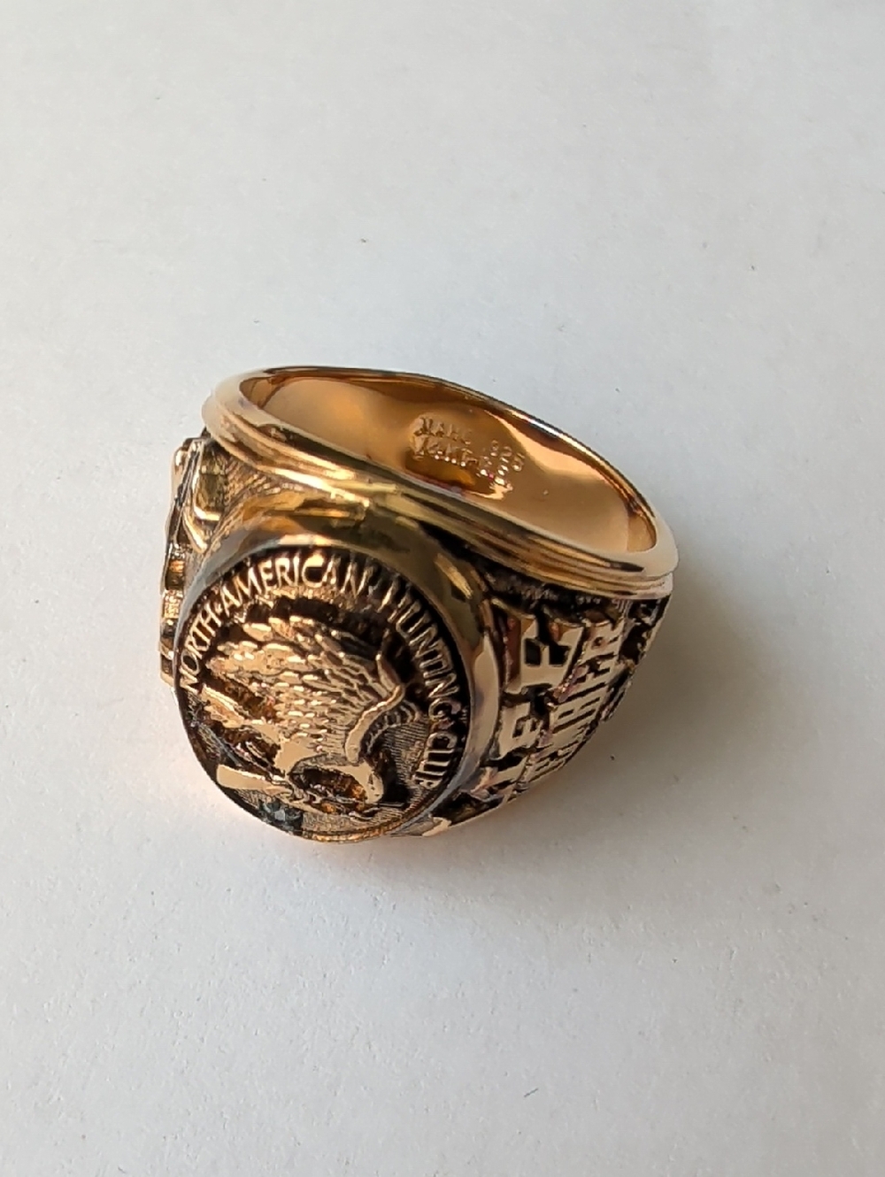 14k Gold Over Sterling Silver- North American Hunting Club Ring